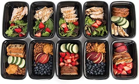 ChefLand Microwavable Food Container Stackable Lid Bento Box Dishwasher 10 Pack