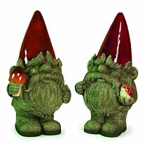 Big Sale Melrose Garden Gnomes with Glazed Burgandy Hat, 13-Inch, Set of 2