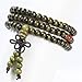Merdia 108 Wood Beads with a Pendant Japa Mala Bracelet or Necklace (Chinese Knot (Green))
