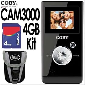 Coby CAM3000 1.3MP 4 X Digital Zoom 1.44in TFT LCD Digital Camcorder Camera (Black) + 4GB... by Coby