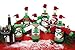 2pc Ugly Sweater Party Christmas Table Decoration Wine Bottle Knit Sweater with Santa Cap Wine Bottle Gift Cover Santa Suit