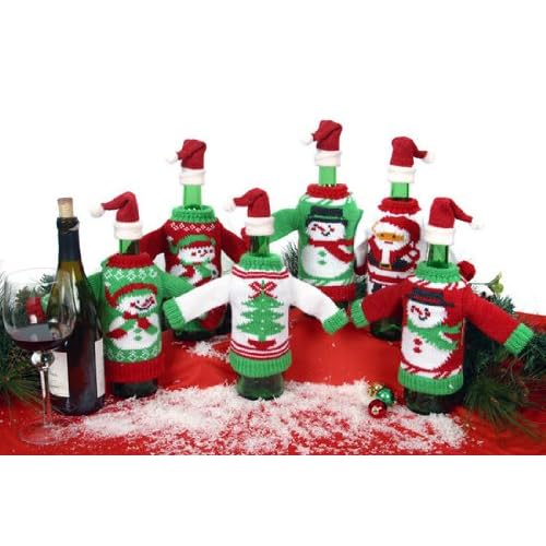 Wine Bottle Cover, Christmas Wine Decoration Wine Bottle