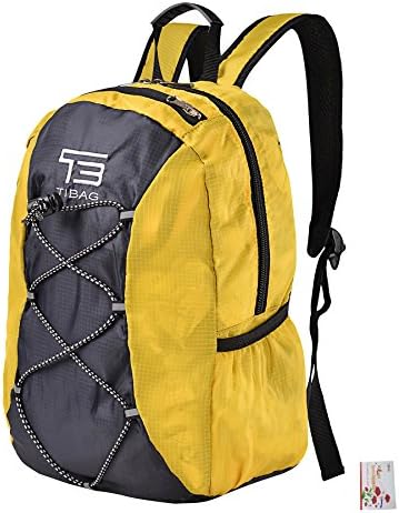 15/25/30/35L SOMISS Water Resistant Lightweight Packable Daypack Backpack for Travel (15L, YELLOW)