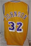 Magic Johnson Autographed/Hand Signed Los Angeles Lakers Yellow Basketball Jersey