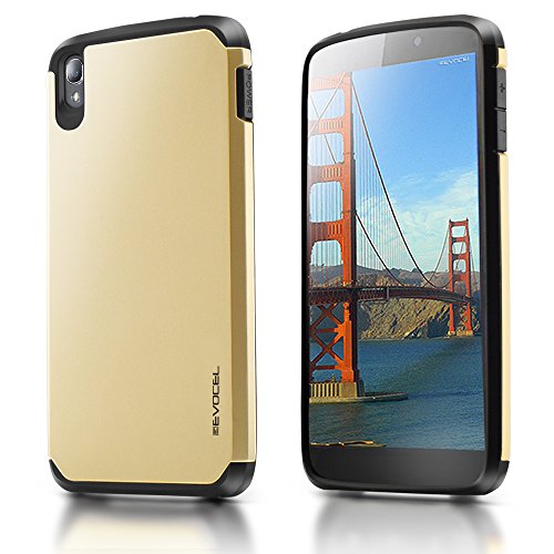 Evocel Alcatel OneTouch Idol 3 5.5 [Dual Layer Series] Hybrid Armor Protector Case For Alcatel OneTouch Idol 3 (5.5 inch) - Retail Packaging, Gold Medal (EVO-ALIDOL55-SA15)