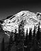 Mount Rainier in Black and White - Striking 16x20 Photographic Print by Brendan Reals
