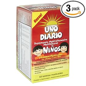 Uno Diario Children's Multivitamin 60ct. (Pack of 3)