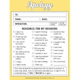 Knock Knock Nifty Notes Apology Pad, 50 Sheets: Office Products