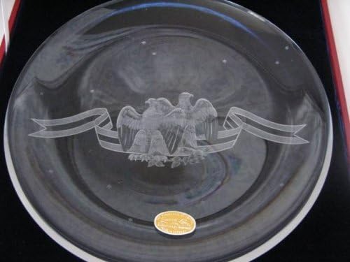 Queen Lace Crystal Double Eagle Bicentennial Plate 1976 NEW