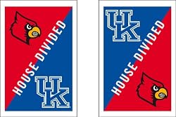 Home D&eacute;cor University of Louisville and University of Kentucky - House Divided Flag - Regular Size