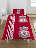 Liverpool FC Stripe Duvet Cover Set, Red, Single
