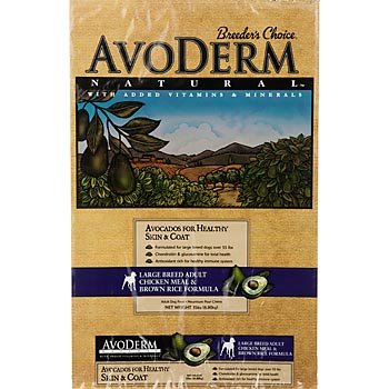 AvoDerm Natural Chicken Meal & Brown Rice Formula Large Breed Adult Dog Food - 30 Pounds