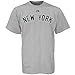 MLB Majestic New York Yankees Ash Official Road Wordmark T-shirt
