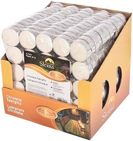 Sierra Outdoor Backyard Citronella Tealights Case Pack (300 Candles)