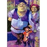 Click for larger image of Shrek 2 Shrek and Donkey are Buds MOVIE POSTER Disney - 11x17