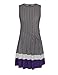 Chicwe Women's Plus Size Printed Chevron Border Sleeveless Dress - Knee Length Casual Party and Work Dress