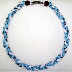  Tornado Titanium Baseball Necklace Skyblue White 18