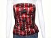  : Lace Strapless Top Corset Red