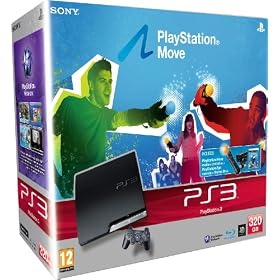 Sony PlayStation 3 Slim Console (320 GB Model) with PlayStation Move