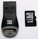 EMARTBUY 32GB HIGH SPEED CLASS 6 MICRO SDHC CARD WITH SANDISK MOBILEMATE USB READER BULK PACK SUITABLE FOR HTC HD2 Picture