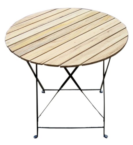 Biergarten-Tisch Gartentisch Tisch M96, Holz, rund, D: 75cm ~ natur