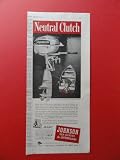 Johnson Sea-Horse.1950 print ad (Johnson outboard motor/neutral clutch) Orinigal Magazine Print Art.