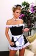 French Maid Costume SeXy 4 pieces Dress Apron Head & Neck Pieces