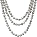 HinsonGayle Extreme Baroque Collection Handpicked Ultra-Iridescence Silver Gray Free-Form Baroque Cultured Pearl Rope Necklace (65 Inches)