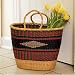 Handmade African Woven Colorful Grass Market Basket Tote Carry