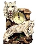 IMAGE OF Rare White Tiger with Cub - Sculptured Resin - Approx 6 3/4