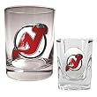 New Jersey Devils NHL Rocks Glass & Square Shot Glass Set - Primary Logo by Great American Products