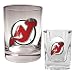 New Jersey Devils NHL Rocks Glass & Square Shot Glass Set - Primary Logo