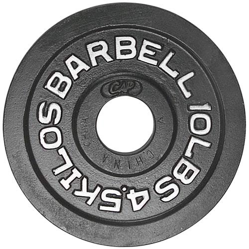 CAP Barbell 10 lb Black Olympic Weight Plate