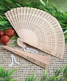 Sweet Scented Sandalwood Fan Wedding Favors, 48