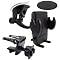 Arkon SM410 Universal Windshield with Dashboard and Vent Mount for Smartphones and PDAs - Mount - Bulk Packaging - Black