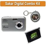 Sakar 3.1 MP Silver Digital Camera and Digital Picture Frame and Digital Keychain Photo Viewer