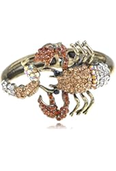 Alilang Gold Scorpion Wrap Bangle Bracelet Rhinestone Topaz Scorpio