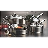 Cook's Corner 8 Piece Stainless Steel Cookware Set with Glass Lid