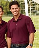 Harriton Men's Mesh Insert Polo Sport Shirt. M374