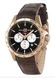 Officina Del Tempo - Sportivo - Chrono - Black Dial - Brown Leather Strap