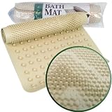 Beige Massaging Bath Mat - As Seen On Tv - 14 X 24 Inches