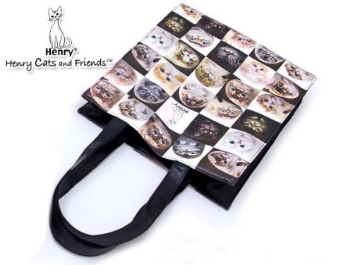 Henry Cats & Friends◆通勤・通学・レッスンのお供に♪猫のショルダーバッグ★Cats in the BOX ブラック