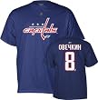 Alex Ovechkin Navy Reebok Russian Name and Number Washington Capitals T-Shirt