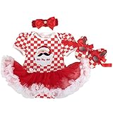 Goodparty クリスマス サンタ コスチューム 赤ちゃん チュチュロンパース 半袖 ベビー ロンパース 女の子 L 6-12ヶ月, デザイン2