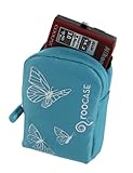 rooCASE Fashion (Butterfly / Blue) Nylon Padded Case for Panasonic Lumix DM ....