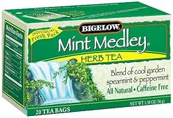 Bigelow Mint Medley Herbal Tea, 20-Count Boxes (Pack of 6)