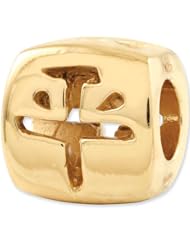 Reflection Beads Silver Gold Plated Chinese Character Peace Entertainment Bead