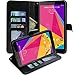 BLU Studio 7.0 Case, LK BLU Studio 7.0 Wallet Case, Luxury PU Leather Case Flip Cover Built-in Card Slots Stand For BLU Studio 7.0, BLACK
