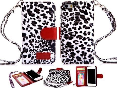 iPhone 4 Case, iPhone 4 cases,Ezydigital Carryberry Hot Sale Leopard Print Wallet Leather Case with Credit ID Card Slot For iPhone 4 4S