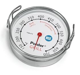 Polder Grill Surface Thermometer, Silver